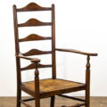 M-2831 Antique Ladder Back Armchair with Rush Seat Penderyn Antiques (2)