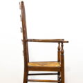 M-2831 Antique Ladder Back Armchair with Rush Seat Penderyn Antiques (6)