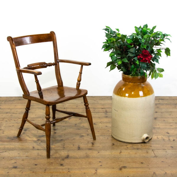 M-3470 Beech and Elm Antique Windsor Armchair Penderyn Antiques (1)