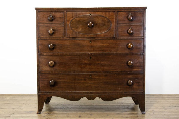 M-3490 19th Century Mahogany Chest of Drawers Penderyn Antiques (4)