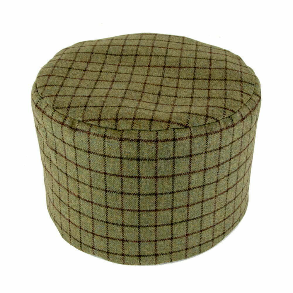 Traditional Tweed Pouffe Footstool