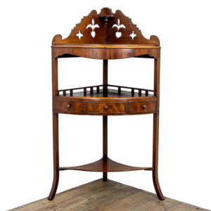 M-3643 Antique Mahogany Corner Washstand Penderyn Antiques (1)