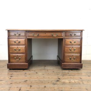 Antique Edwardian Mahogany Pedestal Desk
