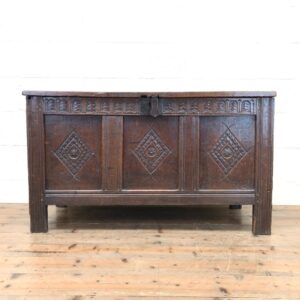 Antique Carved Oak Coffer or Blanket Box