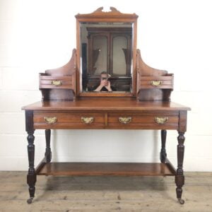 Edwardian Dressing Table with Mirror Back