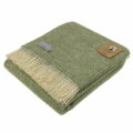 Green and grey Welsh blanket
