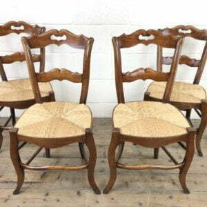 Set of Four Antique French Fruitwood Dining Chairs