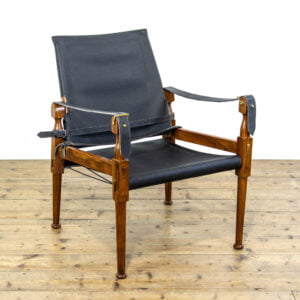 M-1218 Rosewood and Leather Safari Chair Penderyn Antiques (1)