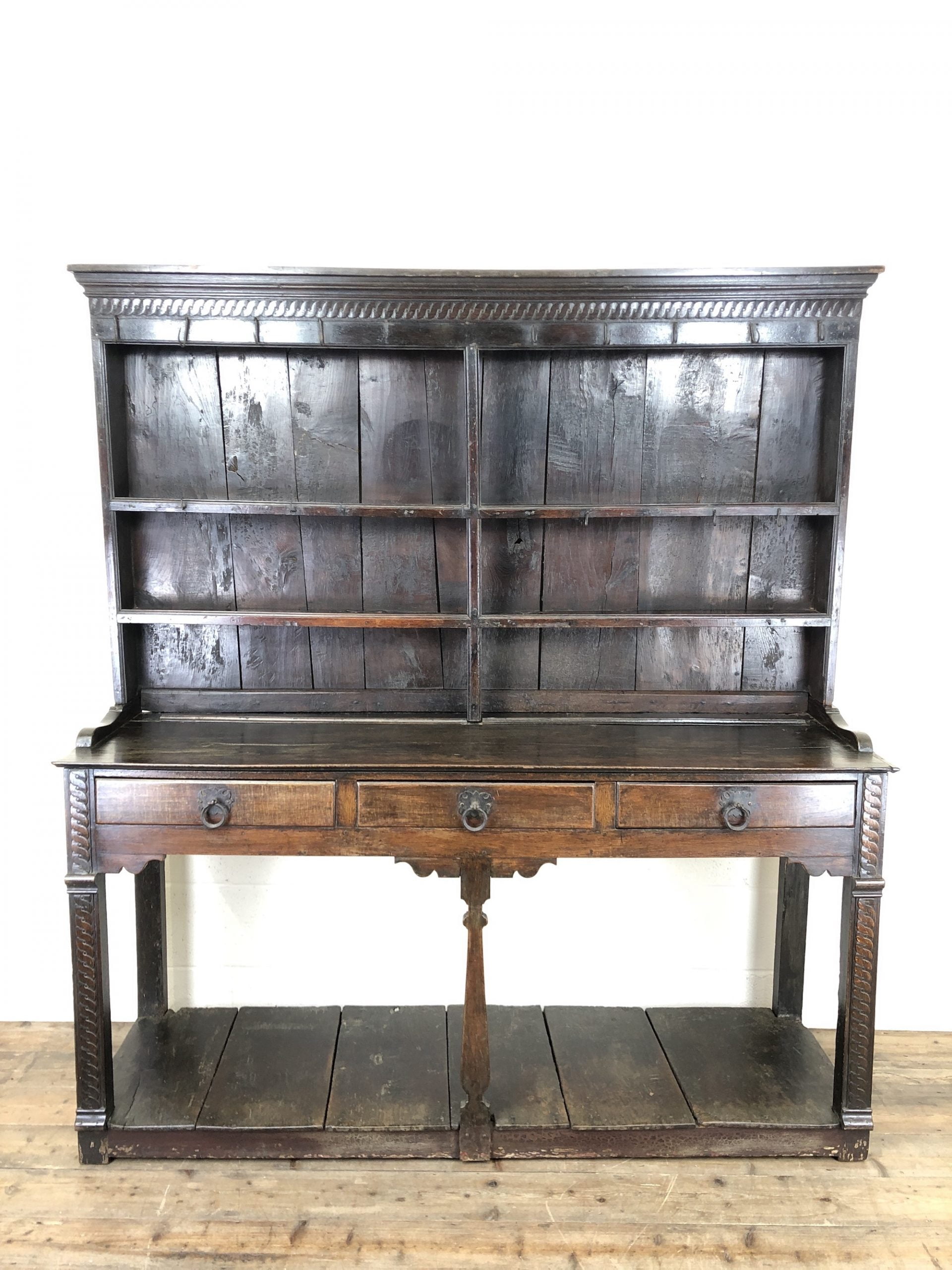 Antique 18th Century Welsh Oak Pot Board Dresser