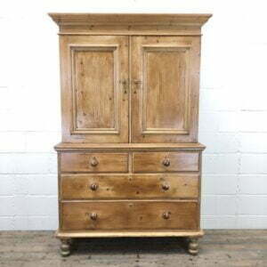 Large Antique Pine Cupboard with Drawers