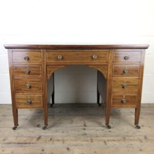 Antique Mahogany Edwardian Writing Desk with Inlay