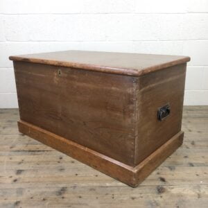 Large Antique Stained Pine Trunk