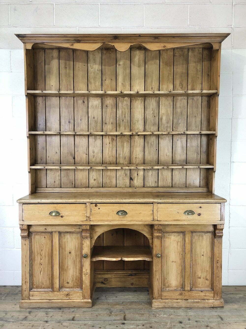 Large Victorian Country Pine Dresser