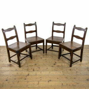 Set of Four Antique Oak Farmhouse Chairs