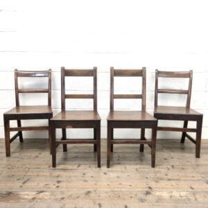 Four Similar Antique Welsh Oak Chairs