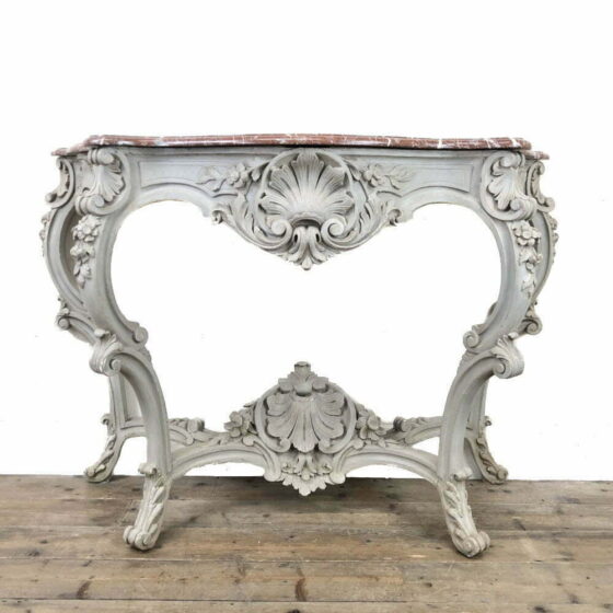 M-2018 French Console Table with Marble Top Penderyn Antiques (1)