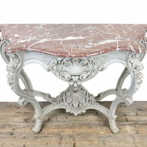 M-2018 French Console Table with Marble Top Penderyn Antiques (2)