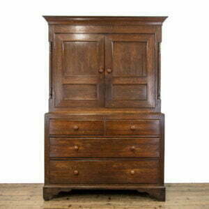 Antique Welsh Oak Linen Press Cupboard