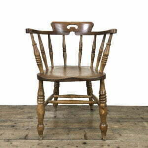 M-2101 Antique Beech Spindle Back Smokers Bow Chair (8)
