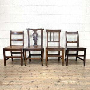 Set of Four Mix and Match Welsh Oak Farmhouse Chairs