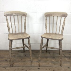 Pair of Antique Farmhouse Kitchen Chairs