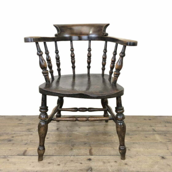 M-2340 Antique Beech and Elm Smokers Bow Chair Penderyn Antiques (1)