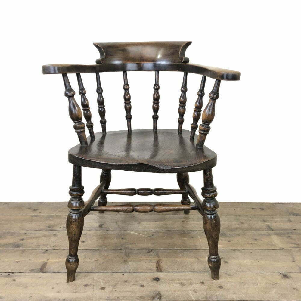 Antique Beech and Elm Smoker’s Bow Chair