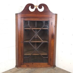 Antique Mahogany Glazed Corner Cupboard