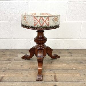 Antique Rise and Fall Piano Stool