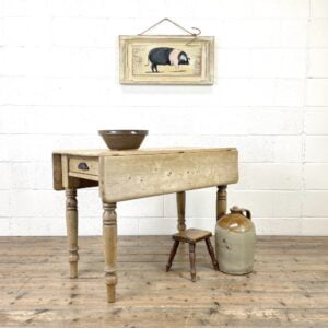 Antique Victorian Pine Drop Leaf Table