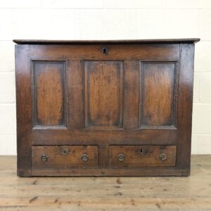 Antique Welsh Oak Coffer with Drawers