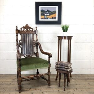 Victorian Carved Oak Armchair