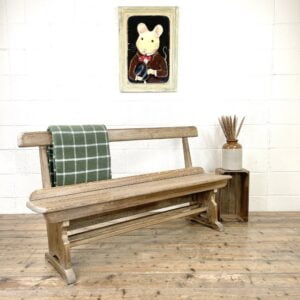 Early 20th Century Antique Rustic Pine Bench