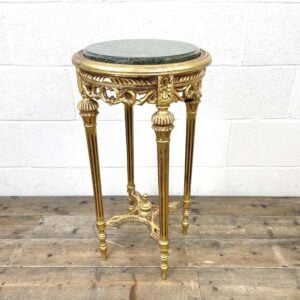 Gold Gilt Table with Marble Top