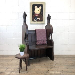 Antique Carved Oak Pew