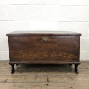 Small 18th Century Elm Six Plank Chest