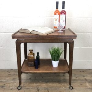 Vintage Oak Drinks Trolley