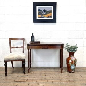 19th Century Mahogany and Boxwood Fold Over Table