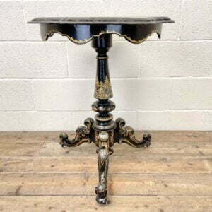 Antique Lacquered and Inlaid Chess Table