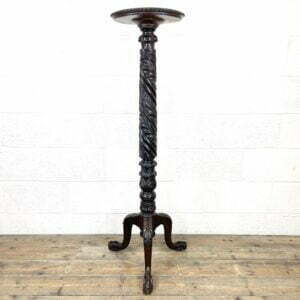 Antique Carved Mahogany Torchère Stand