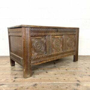 Antique 18th Century Carved Oak Coffer
