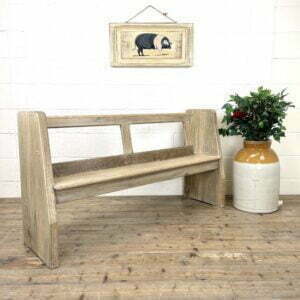 Rustic Oak Bench with Open Back