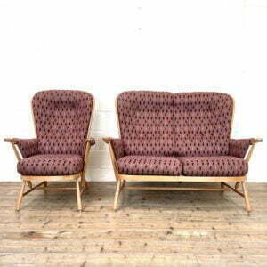 Vintage Ercol Evergreen Two Seater Sofa and Armchair
