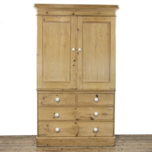 Large Antique Pine Linen Press Cupboard