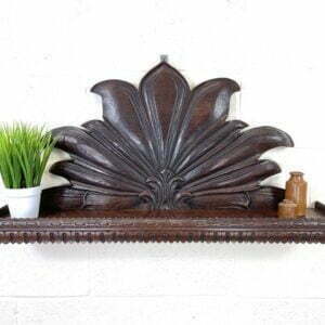 Victorian Carved Oak Wall Hanging Shelf