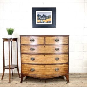 Antique Mahogany Bow Front Chest of Drawers
