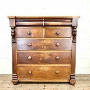 Large Victorian Oak and Mahogany Chest of Drawers