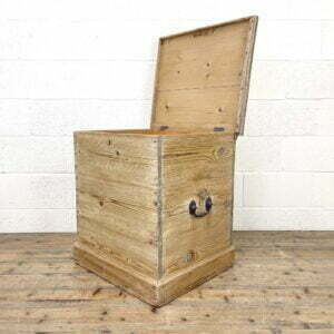 Antique Stripped Pine Storage Box or Trunk