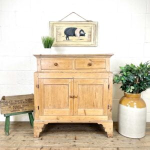 Unusual Antique Victorian Pine Cupboard