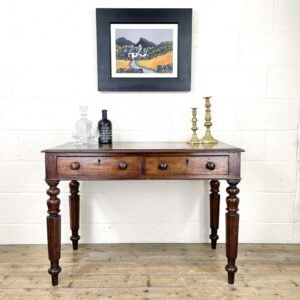 Victorian Mahogany Side Table with Two Drawers